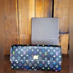 Louis Vuitton Murakami Sarah Wallet Black Murakami Wallet